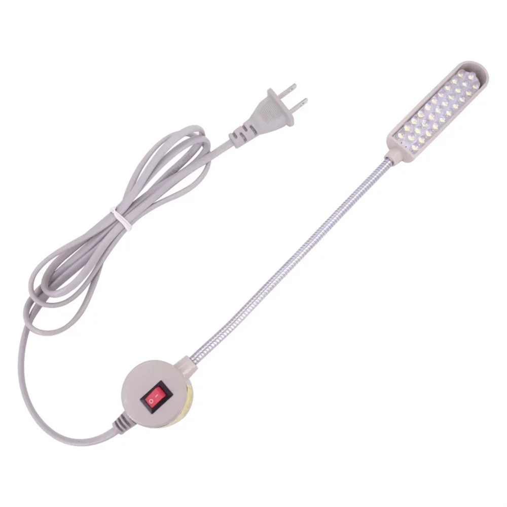 30 LED Industrial Sewing Machine Lighting Lamp Clothing Machine Accessories Work Light 360° Flexible Gooseneck Industrial Lights Zpaxo AC110V US Plug