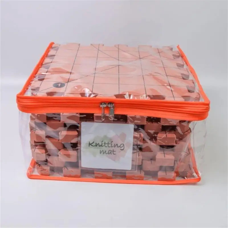 9 Pcs/Set Blocking Mats with Grids T-Pins Crochet Blocking Board for Knitting Zpaxo
