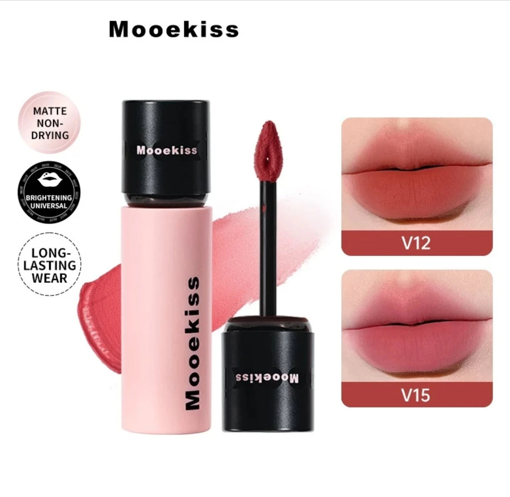 Mooekiss Matte Lipstick Smooth Long Lasting Multi-use Lips Cheeks Zpaxo