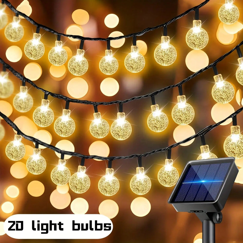 5m 7m 12m Warm Light Solar Bubble Lamp Outdoor Decorative Lights