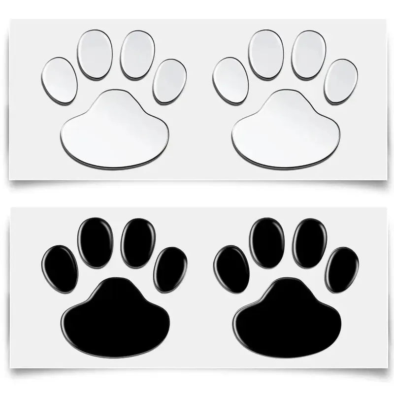 3D Dog Paw Print Car Stickers – Personalized Vehicle Decals