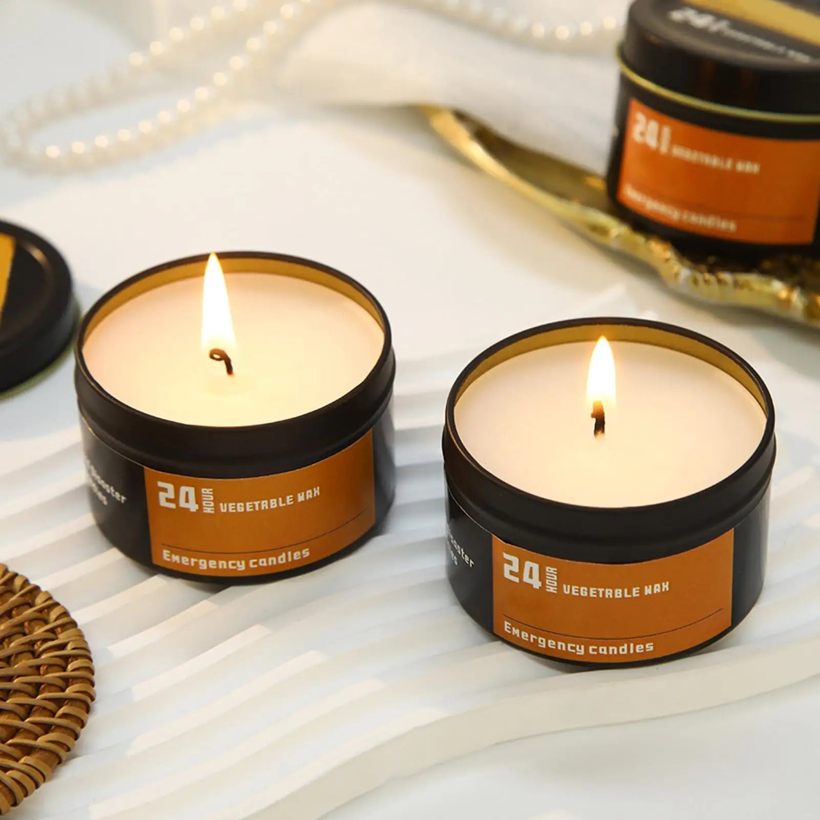 4-Pack Emergency Survival Candles – 24hr Windproof & Odorless Emergency Survival Candles Zpaxo