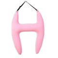 Self Inflatable Car Sleeping Pillow for Kids Head Support Portable Air Cushion Pillow H-Shape X-Shape Comfortable Zpaxo H-Shape Pink