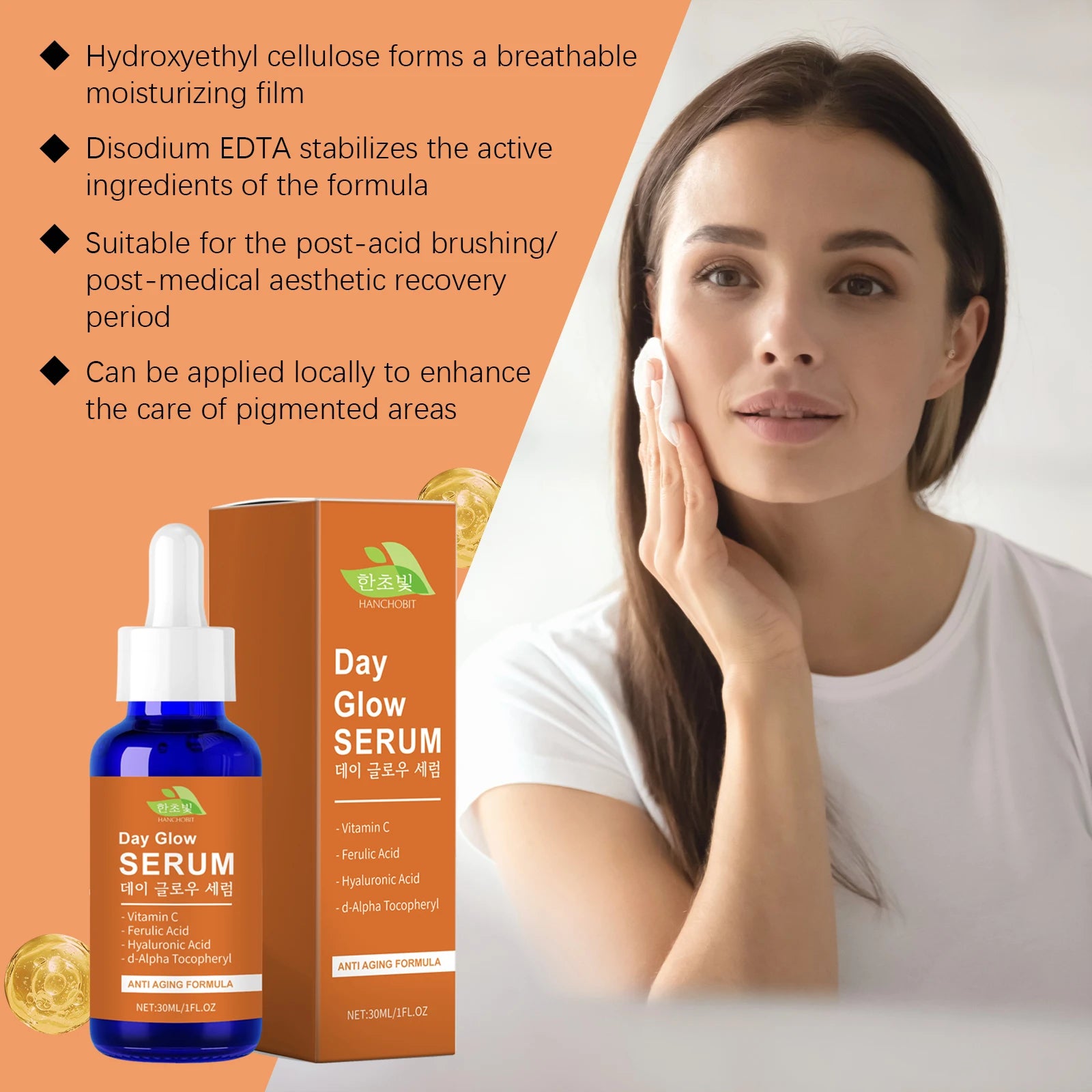 Vitamin C & Hyaluronic Acid Serum – Brighten & Hydrate Skin Face Serum Zpaxo