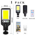 108 LED Solar Lights Outdoor With 3 Mode Waterproof Motion Sensor Security Lighting LED Wall Street Lamp for Garden Patio Path Zpaxo 117COB 1pc