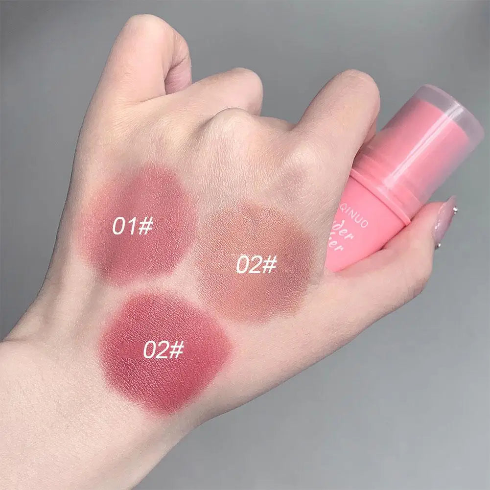 Dual-Use Blush & Lip Gloss Stick – Waterproof Powder Blusher Blush & Lip Stick Zpaxo