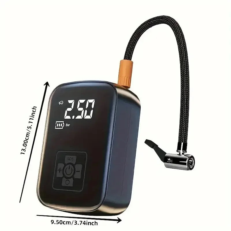 Cordless Tire Inflator Pump Portable Digital Display LED Light Auto Zpaxo Wireless