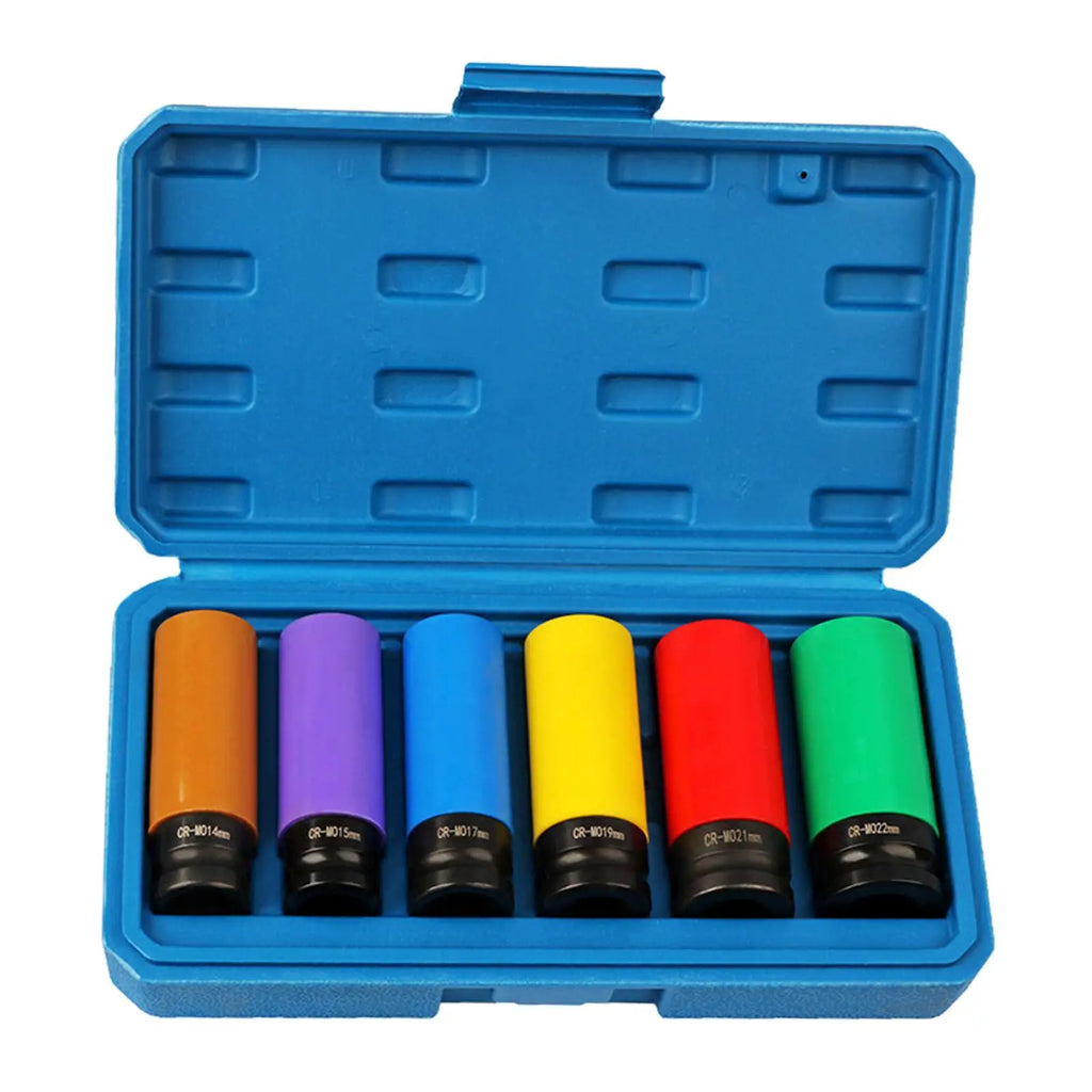 Wheel Socket Set Wheel Protector Impact Socket with Storage Case 1/2 inch Drive Thin Socket Set for Men Husband Dad durable Zpaxo