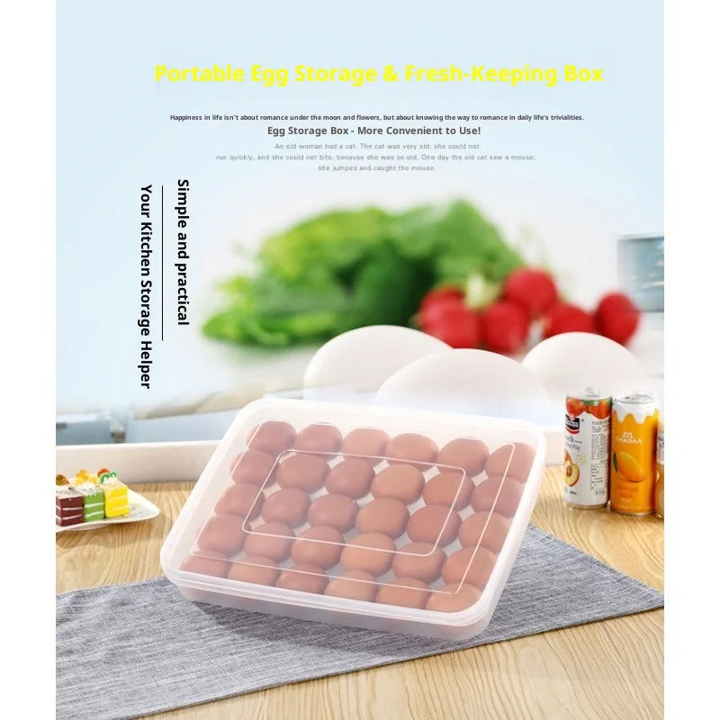 Hot 1PC 30 Grids Large Capacity Egg Box Refrigerator Storage Box Plastic Food Preservation Egg Storage Refrigerator Storage Box Zpaxo
