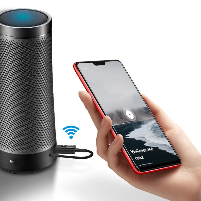 Bluetooth 5.0 USB Transmitter & Receiver – 3.5mm AUX for TV & Car