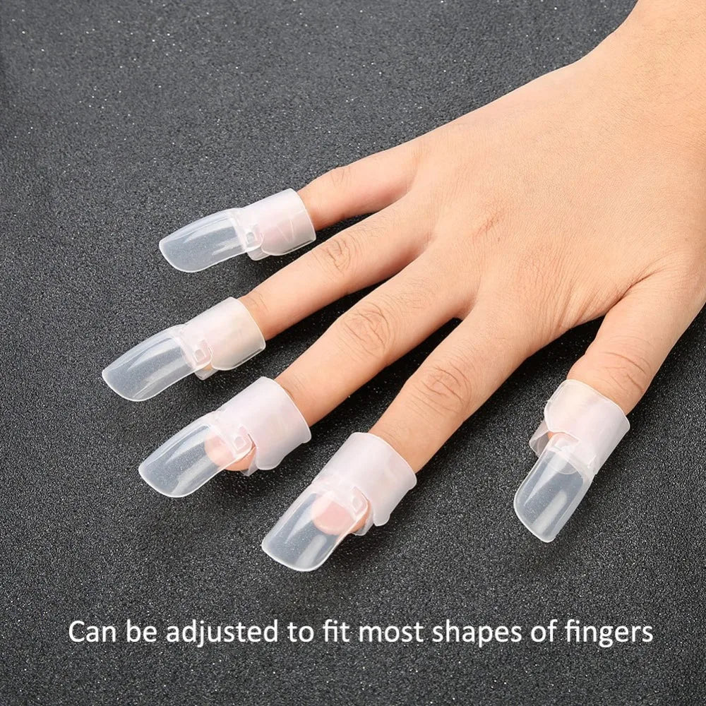 Flexible Finger Nail Cover Soft Elastic Dustproof Art Shield Rubber Zpaxo