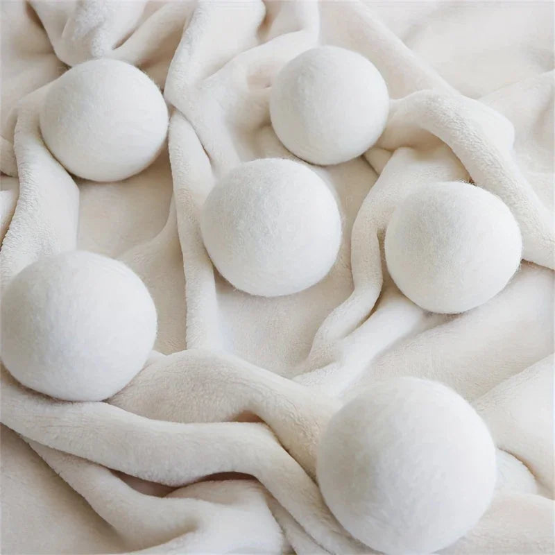3/6-Pack Wool Dryer Balls Handmade Drying Balls Dryer Reusable Natural Fabric Softener Reduce Wrinkles and Decrease Drying Time Zpaxo