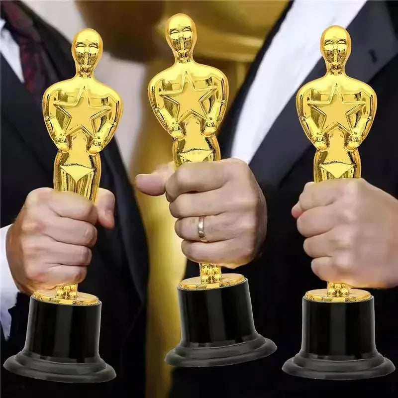 Five-pointed Star Little Golden People Trophy Gold Award Games Awards