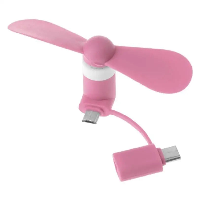 652F USB Cooling Fan TypeC USB C Gadgets Low Power for Mobile Phones Cooling Fan Zpaxo Pink CN