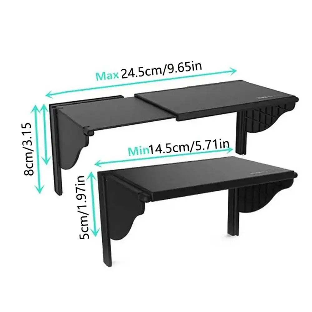 Retractable Car Navigator Sunshade Visor Thick Double-sided Adhesive Anti-Glare Car Sun Shade Shield Universal Sunlight Block Zpaxo