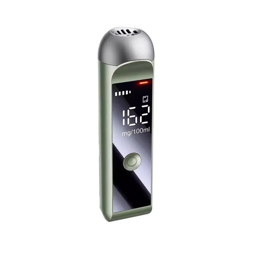 High Accuracy Alcohol Breathalyzer Tester Digital Display LED Display Professional Breathalyzer Fast Response Blowing Type Zpaxo Green