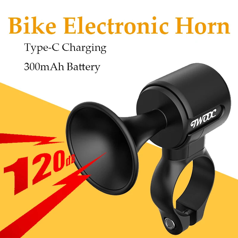 120db Loud Electric Bicycle Horn Bike Bell Scooter Rechargeable Warning Sound Horns With Warning Sound For Kids Scooters Bikes Zpaxo