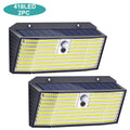 1/2PCS Solar Motion Sensor Lights Super Bright Solar Lights Outdoor Waterproof 176/528LED Security Light Fence Backyard Deck Zpaxo 418LED-2PC