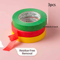 3-Roll Multi-Color Painters Masking Tape – Red Yellow Green Craft Masking Tape Zpaxo 3pcs