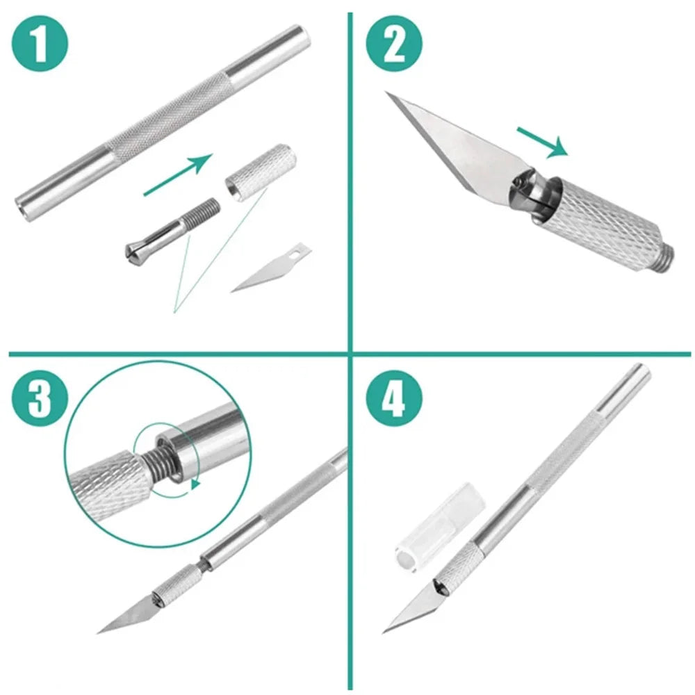 Knife Blades DIY Wood Carving Fruit Food Scalpel Craft Sculpture