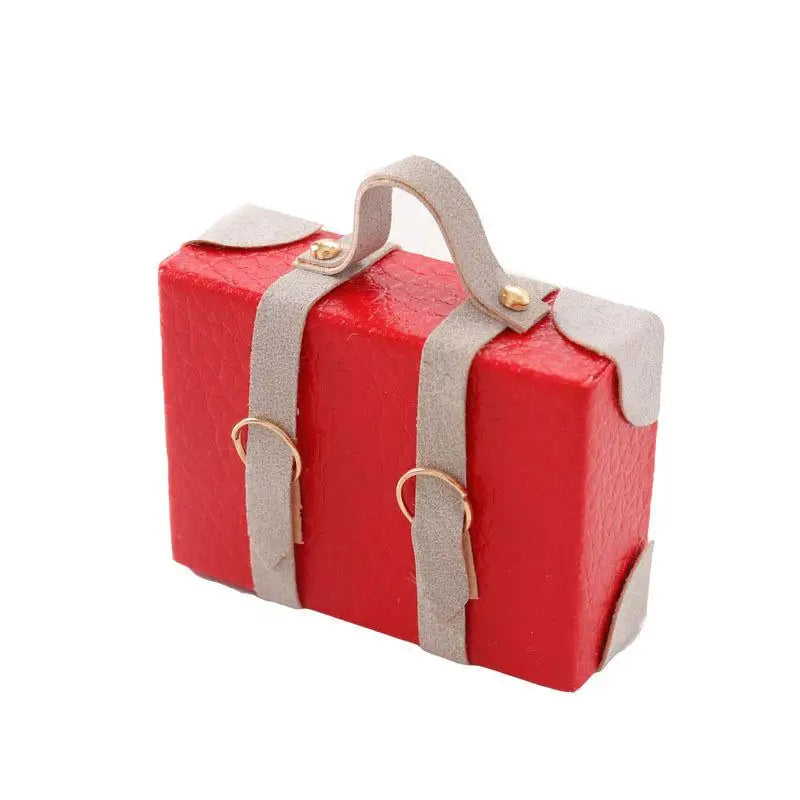 ▶1:12 Dollhouse Miniature Briefcase Suitcase Model Decor Toy Doll House Accessories Zpaxo Red