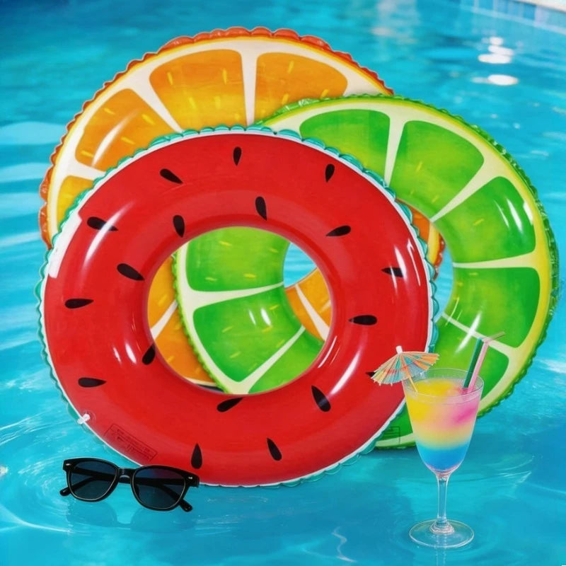 Fun Fruit-shaped Swimming Ring Adults Vibrant Summer Pool Beach Float