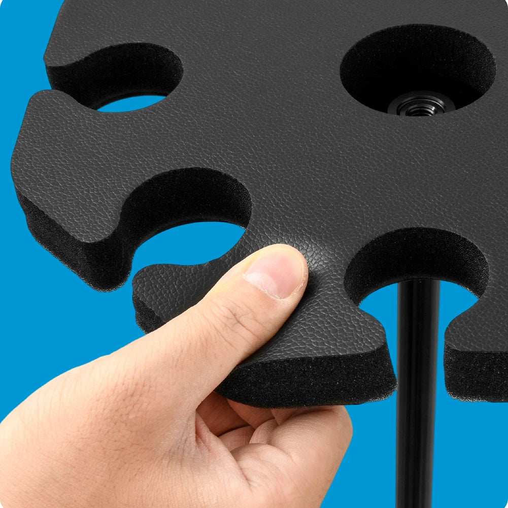 8-Slot Mic Stand Mount Detachable Multi Microphone Rack Wear Resist