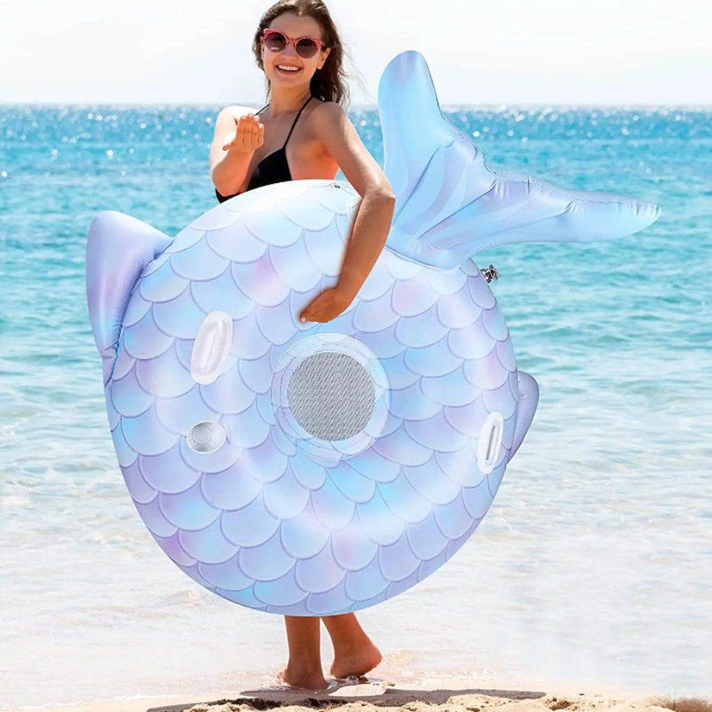 Inflatable Pool Float Mermaid Tail Chair Portable Kids Adults Lounge