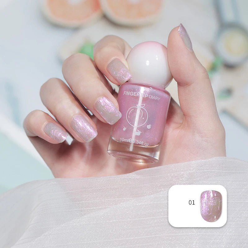 No-bake Nail Polish Polarized Nude Nails Art Tearable Quick Dry