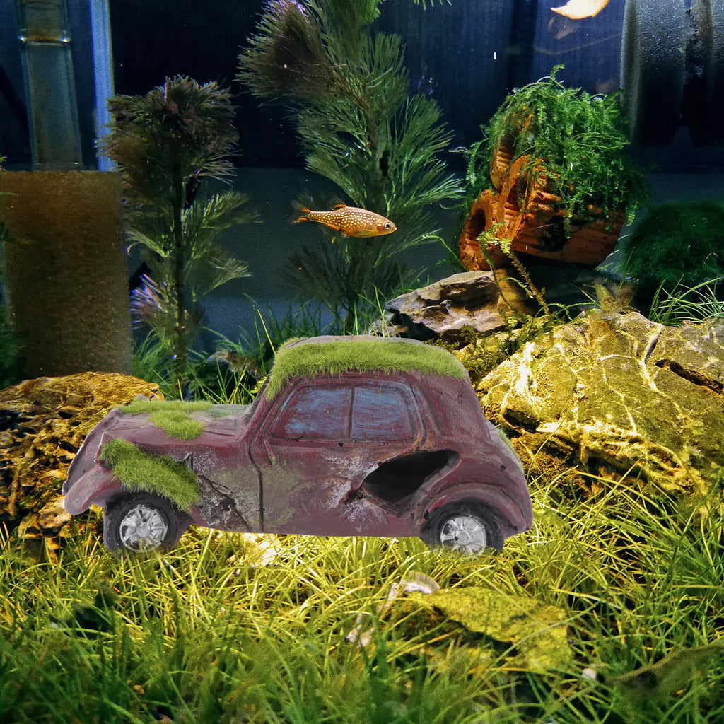 Aquarium Ornament Fish Tank Decor Eco-friendly Resin Imitation Old