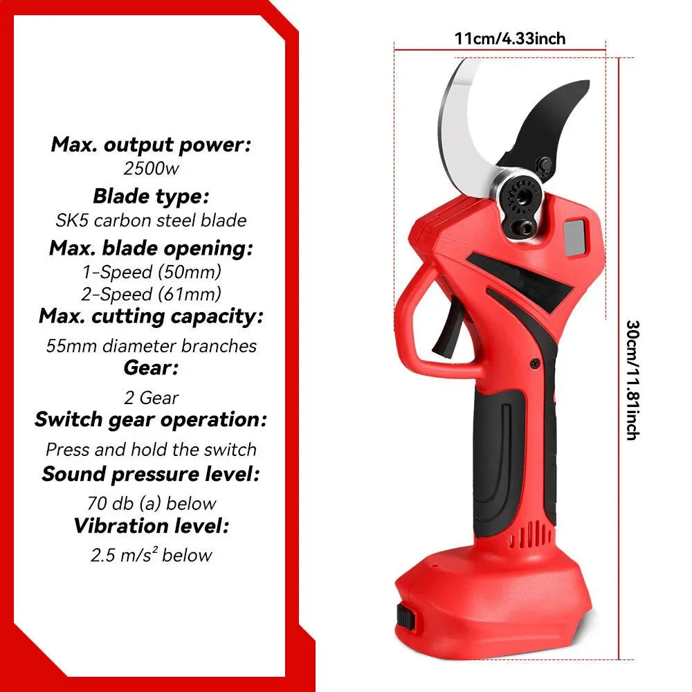 Brushless Electric Scissors Cordless Pruning Shear Tree Garden Cutter