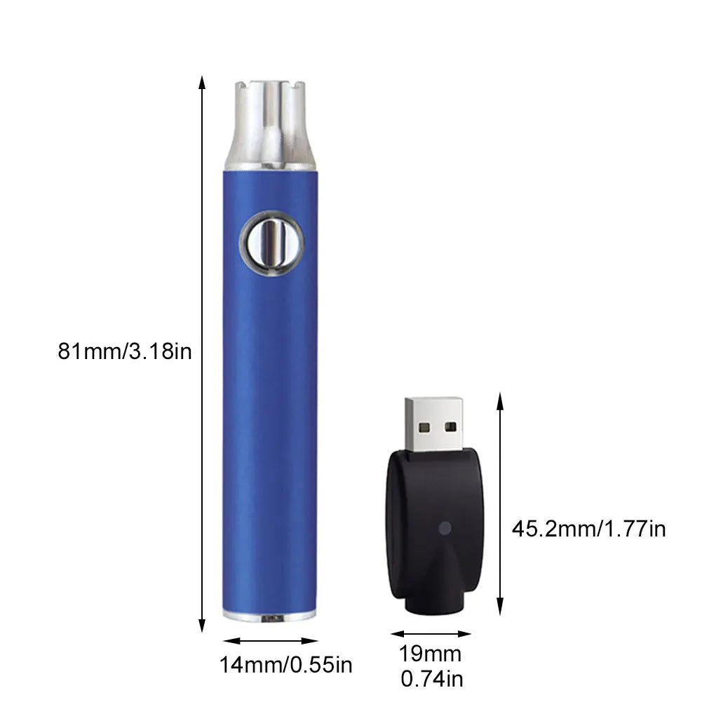 510 Thread Mini Soldering Iron Kit 3 Gear Adjustable Voltage 350/650/1100mAh Battery Cart Pen with USB Charger Welding Tool Kit Zpaxo 650 mAH blue