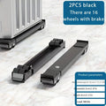 New adjustable stainless steel shockproof rack for washing machines and refrigerators 45-70cm rust-resistant supports up to300kg Zpaxo Black 2pcs