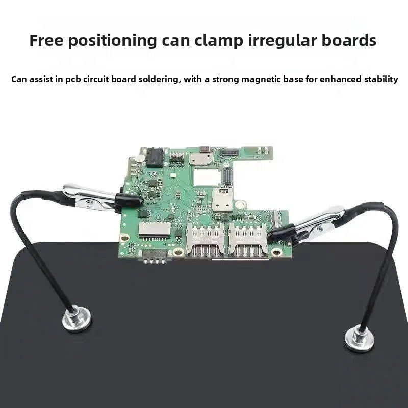 Soldering Third Hand Strong Magnetic Base Flexible Arms PCB Holder