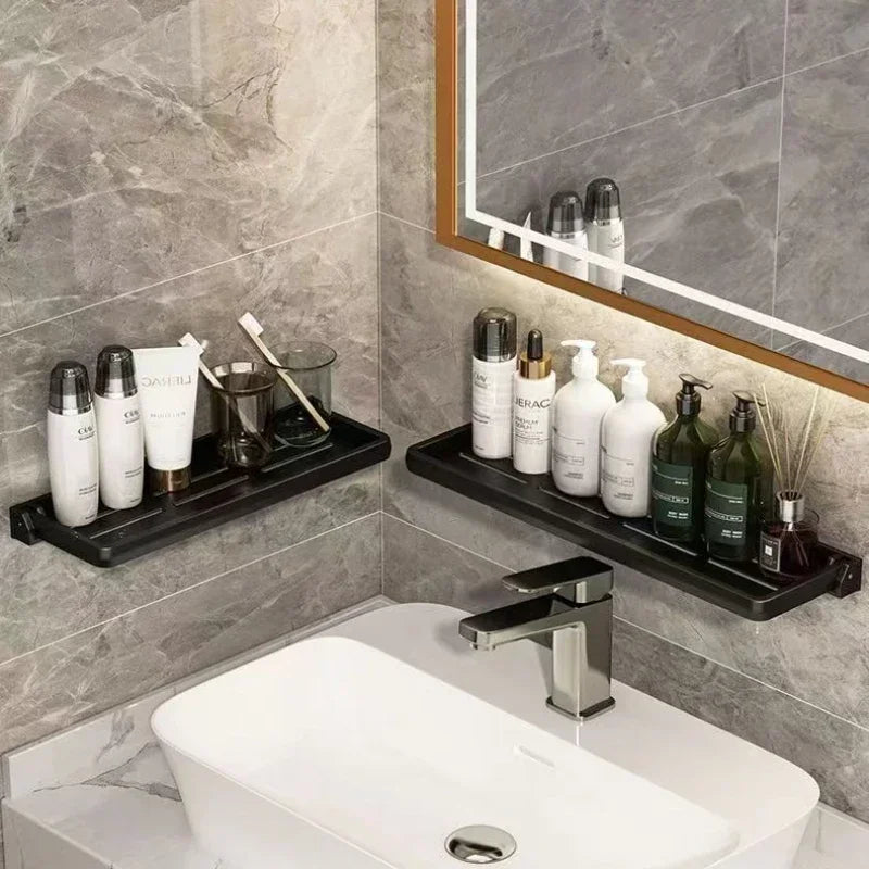 Bathroom Shelves Wall Mounted Foldable Shelf Waterproof Metal Shower