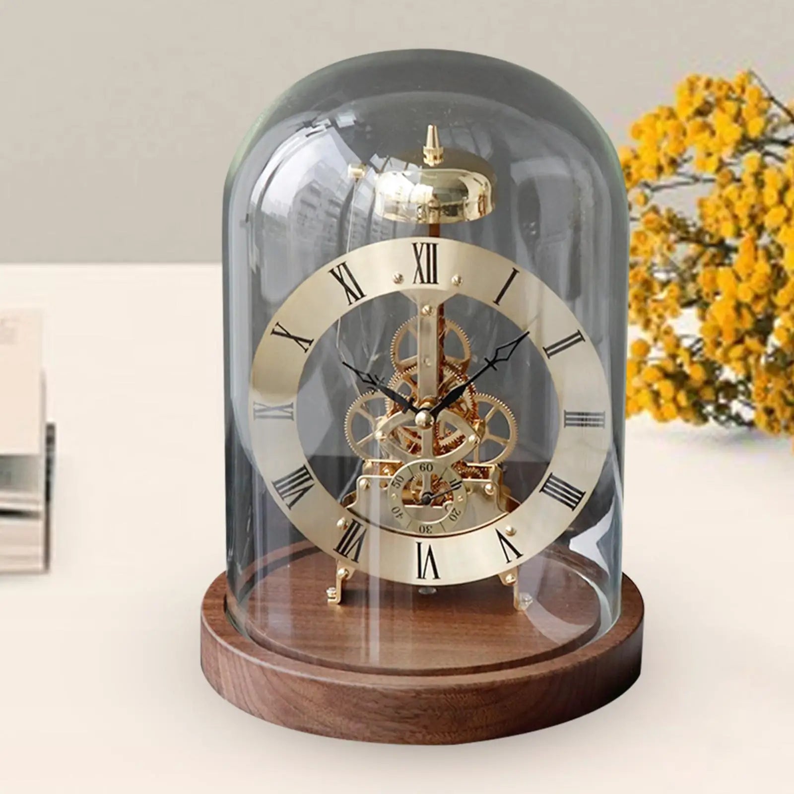 Clock Movement Table Clock Industrial Crafts Gear Clock Creative Shelf Clock for Bedroom Living Room Home Study Decoration Zpaxo Default Title
