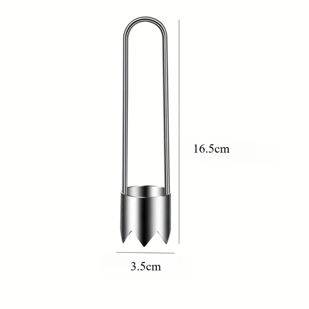 1pc Stainless Steel Fruit & Vegetable Corer Red Pepper Seed Remover Universal Kitchen Gadget for Apple Pear Tomato Pepper Zpaxo