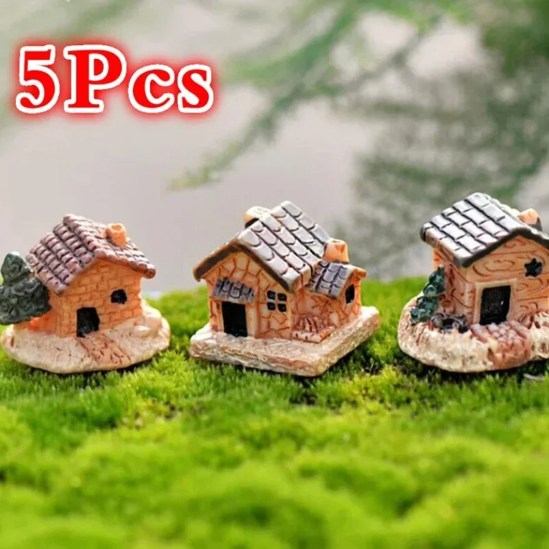 5-Pack Mini Resin Stone Dollhouse Decor – Fairy Garden DIY Miniature Garden Decor Zpaxo