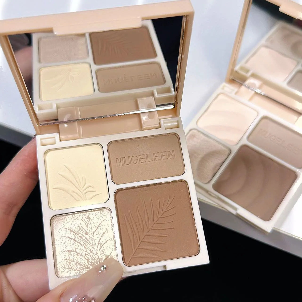 4Colors Matte Highlighter Contour 3D Facial Bronzer Brightening