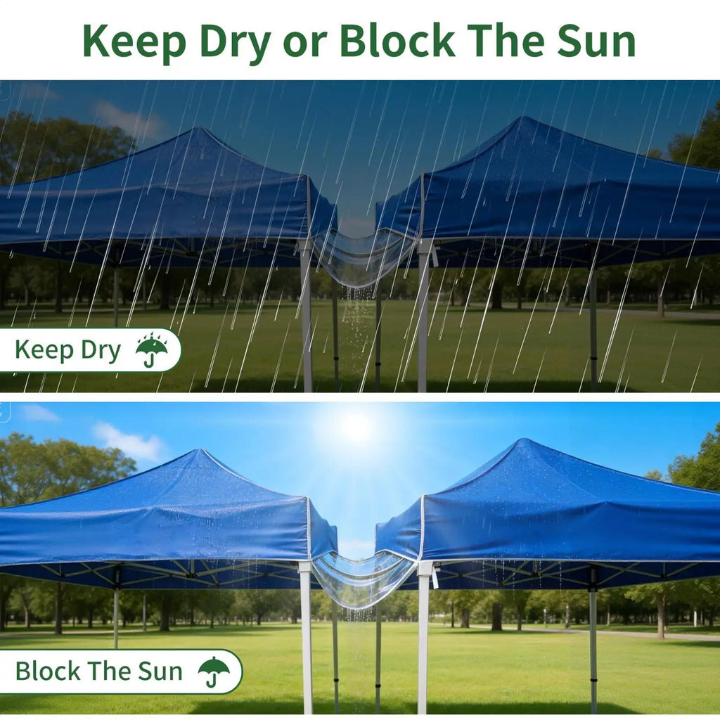 Rain Gutter Canopy Tent Detachable Transparent Instant Accessory