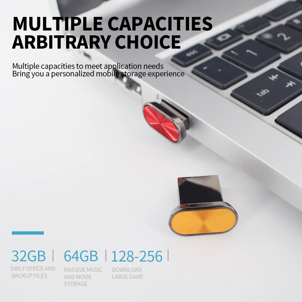Zsuit 10pcs/lot Usb Flash Drive 64GB Metal Pendrive 32GB Memory Stick 3.0 2.0 Waterproof Flash Disk With Type-c Free LOGO Cle Zpaxo