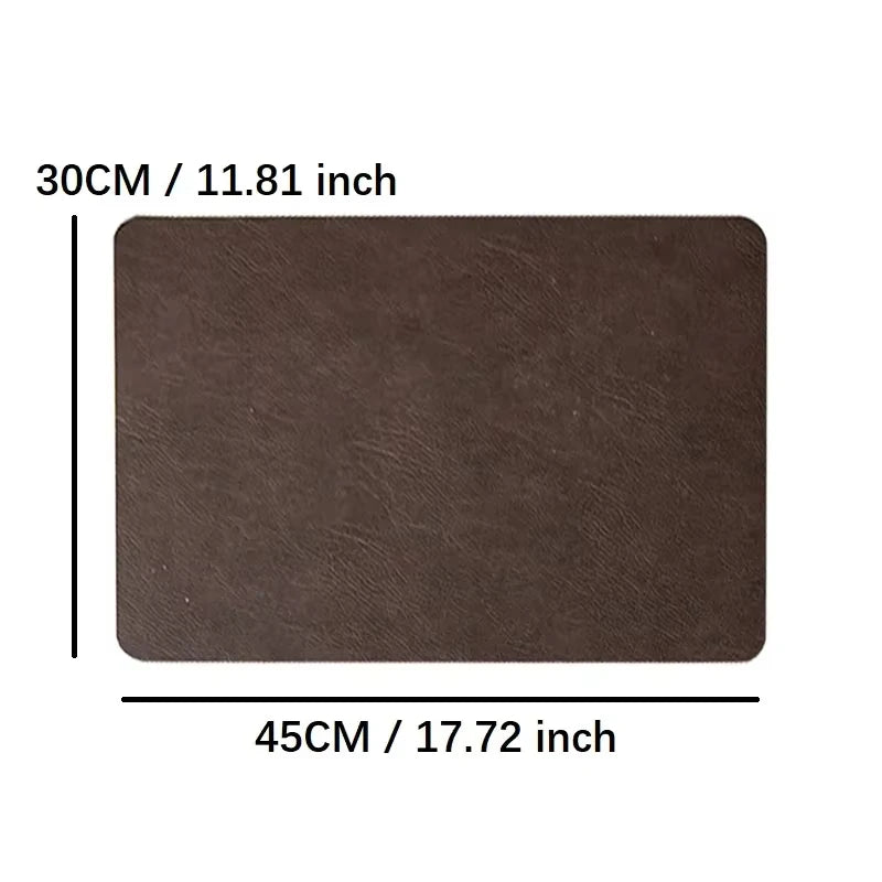Table Mat 1.8MM PVC Pads Rectangular Table Mats Waterproof Desk Mat Anti Oil and Scald Resistant Table Mat Gastropub Bistro Zpaxo