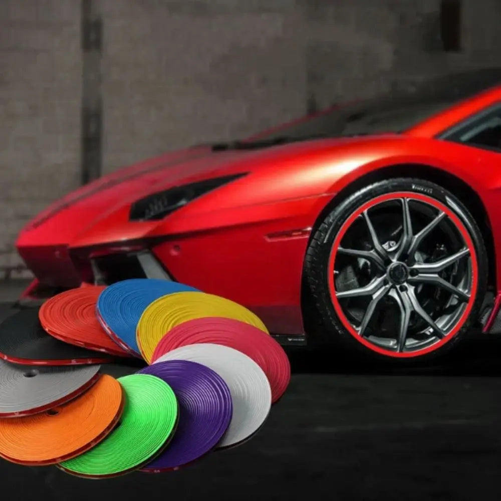 Universal Fit Wheel Hub Decorative Strip Full Rim Cover Anti-scratch Zpaxo