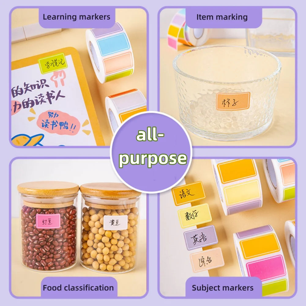 500Pcs Waterproof Blank Label Stickers – Self-Adhesive Name Tags Blank Label Stickers Zpaxo