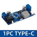 LM2596S DC-DC Adjustable Buck Converter 5A Type-C/Micro USB 12V 24V to 5V Step Down Charging Module Zpaxo 1PC TYPE-C