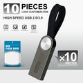 ZSUIT 10Pcs USB Drive 32GB 64GB High Speed Pen Drive 3.0 Memory Stick 128GB Waterproof Pendrive Metal USB Disk Memoria Stick DD Zpaxo USB 3.0-32gb Silver