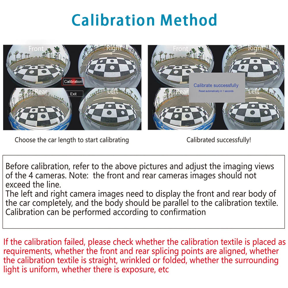 Automatic Completion Calibration Cloth Car 360 Panoramic Image System