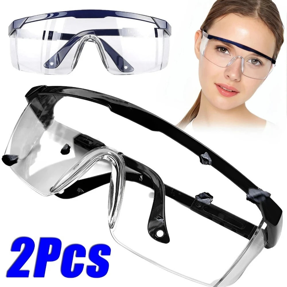 Clear Work Goggles Adjustable Straps Lightweight Anti-fog UV Blocking