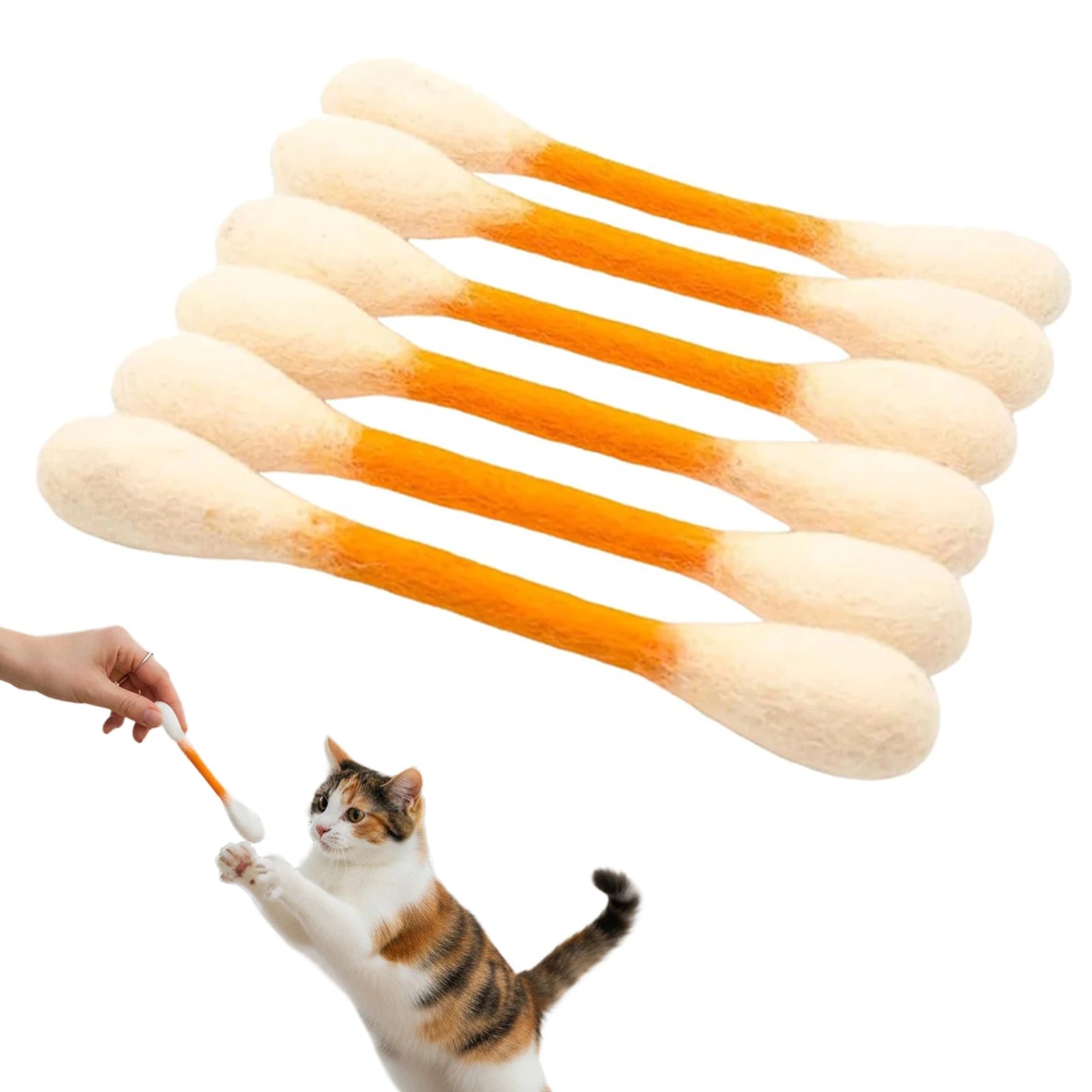 Creative Felt Cotton Swabs Cat Toys Soft Lightweight Giant Toy