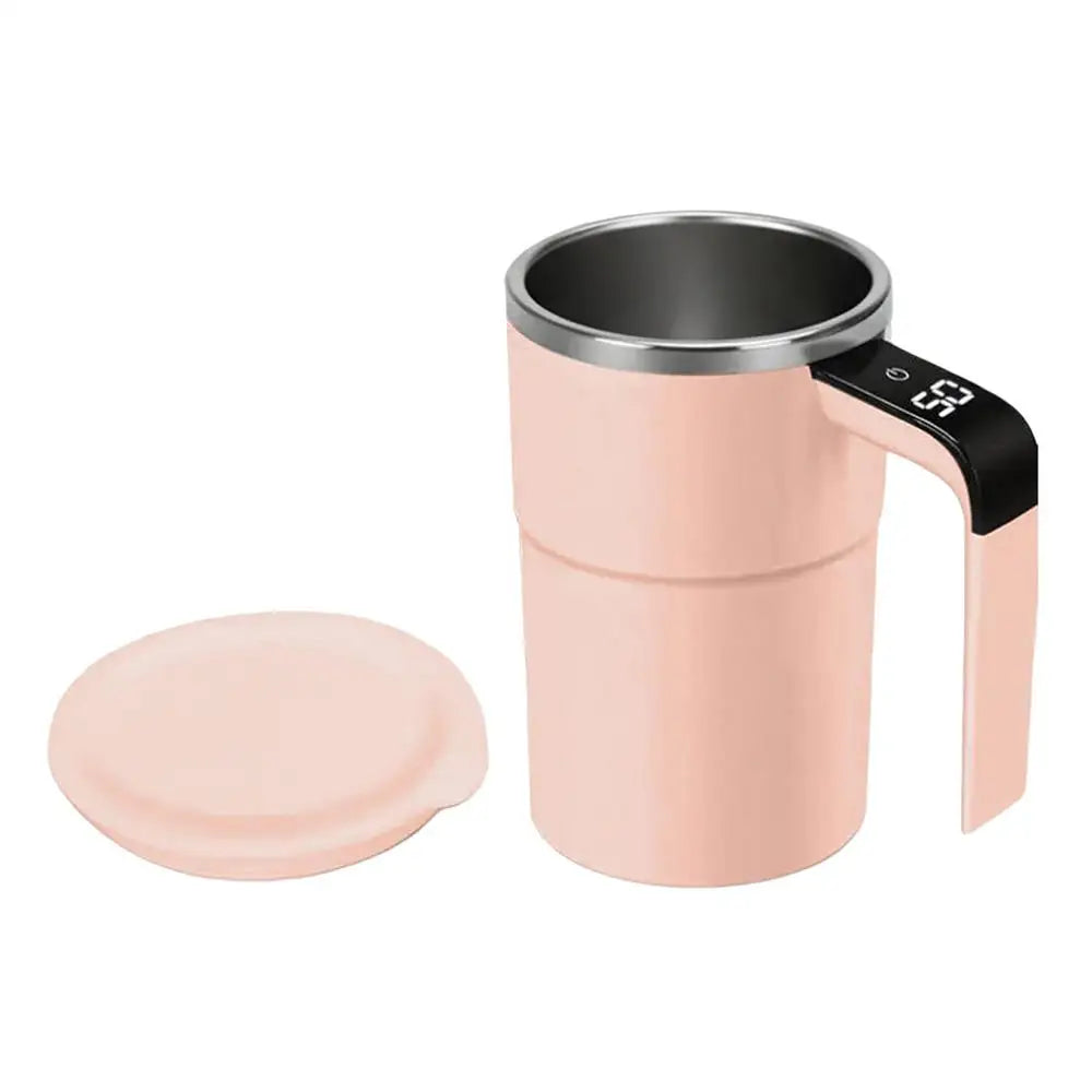 Self Stirring Mug Automatic Mixing Coffee Cup Heat Resistant Zpaxo Pink 380ml